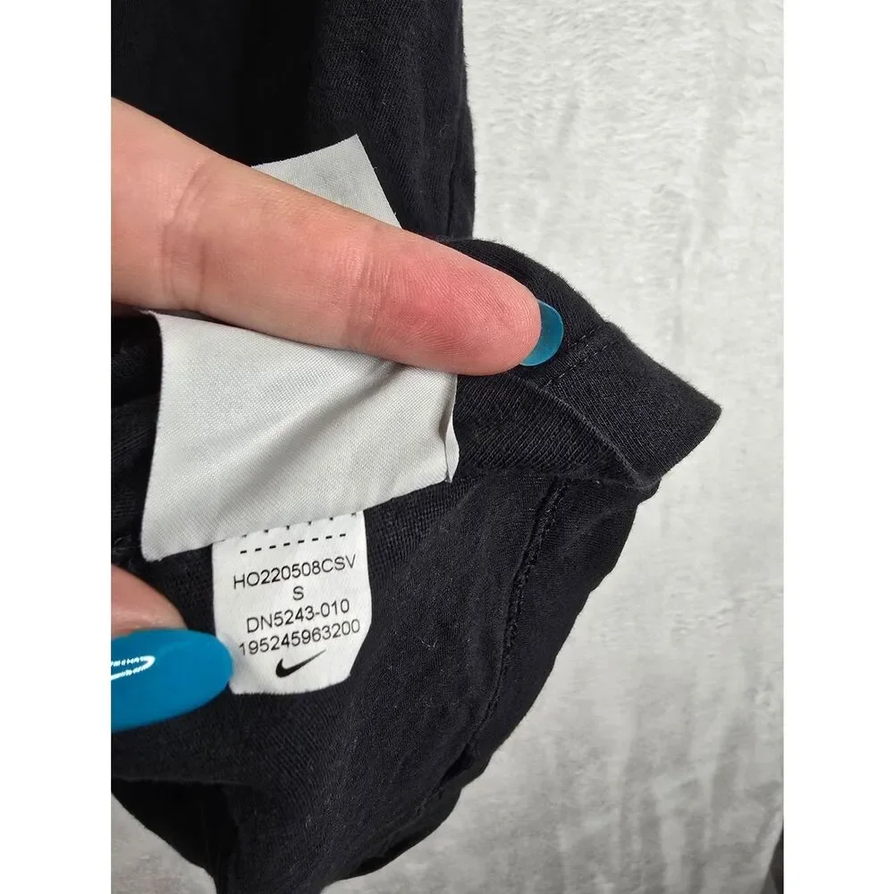 3/$25 Nike Graphic Tee Black Multicolor Swoosh Logo T-Shirt Mens Small